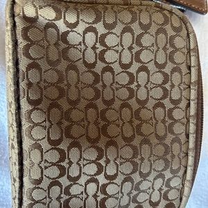 Coach change purse with signature print